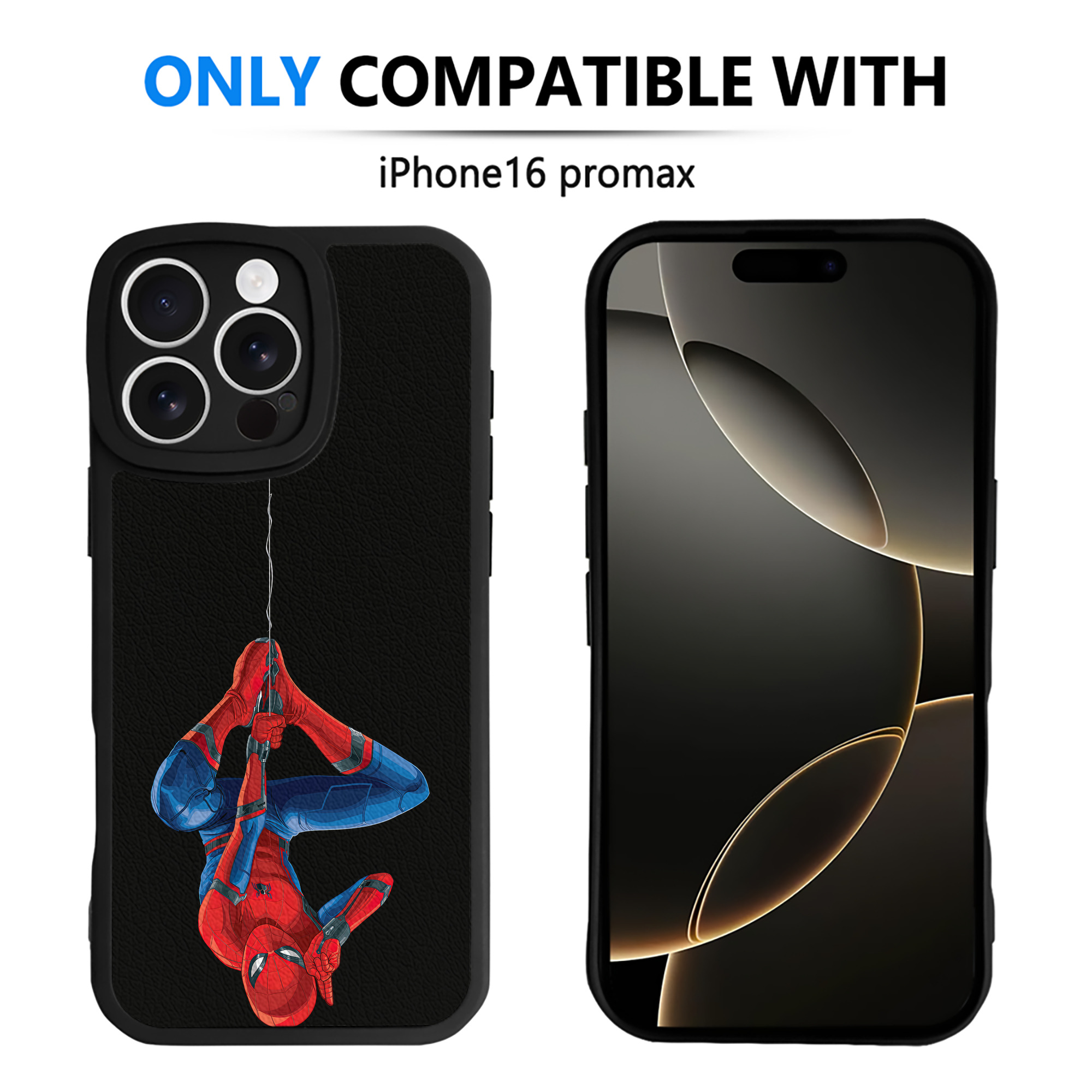 Spider Man スパイダーマン 【iPhone 16シリーズ対応】シリコンスマホケース（レザー調） 材質：シリコン